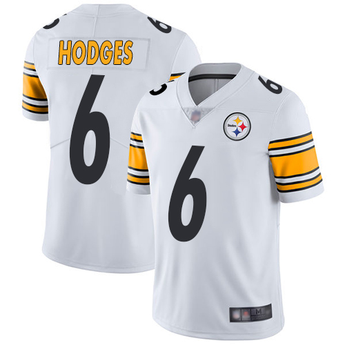 Men Pittsburgh Steelers Football #6 Limited White Devlin Hodges Road Vapor Untouchable Nike NFL Jersey